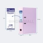 Bambi Ordner Folio 1014 - 50mm PVC Blue Cyber Lever Arch File 24 Warna Original - Gambar 4