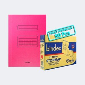 Bindex Paper Stopmap Folio Tebal 180 Gsm All Color Isi 50 Pcs Original - Red