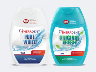 Theradent Pasta Gigi 2 in 1 Gel Toothpaste & Mouthrinse 75ml Original Fresh dan Pure White