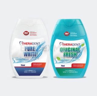 Theradent Pasta Gigi 2 in 1 Gel Tooth Paste & Mouthrinse 75ml Formula Asli Dari Germany Halal BPOM Original