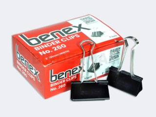 Binder Clip Jumbo Benex 51 mm No 260 penjepit kertas kapasitas 150 lembar isi 12 pcs