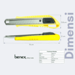 Benex Cutter 18 mm All Color Original - Gambar 4
