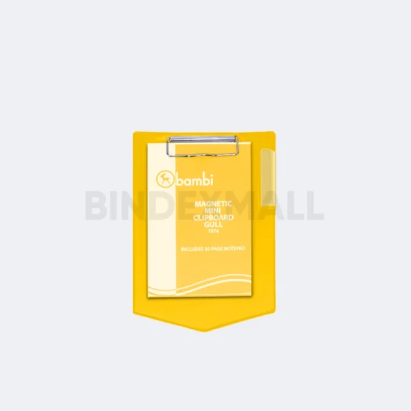 Clipboard magnetic mini Bambi Gull Warna Yellow