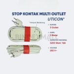 Bambi Colokan Kabel Stop Kontak 3 Lubang Kabel 3 Meter Merk Uticon Original - Gambar 3