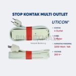 Bambi Colokan Kabel Stop Kontak 4 Lubang Kabel 3 Meter Merk Uticon Original - Gambar 3