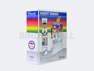 Bambi PVC Insert Ring Binder A4 2 Ring Type D With Interchanges Label Extra Jumbo Size 65 mm Original