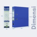 1 Dus Slide In Isi 50pcs Bambi PP Eco Friendly Lever Arch File Ordner Folio All Color Jumbo Size 75 mm Original - Gambar 3