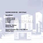 Bambi Lemari Arsip Besi Sliding Door 3 Rak Premium Filing Cabinet kode KG-203 - Gambar 2