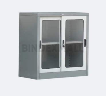 Bambi Lemari Arsip Sliding Door 1 Rak Premium Glass Filing Cabinet kode KGK-207