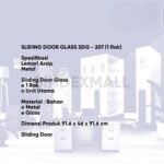 Bambi Lemari Arsip Sliding Door 1 Rak Premium Glass Filing Cabinet kode KGK-207 - Gambar 2