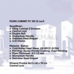 Bambi Lemari Cabinet Besi Arsip 2 Laci Premium Filing Cabinet FC kode LK-102 - Gambar 2