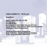Bambi Lemari Arsip Besi 5 Laci Premium Filing Cabinet FC kode LK-115 - Gambar 2