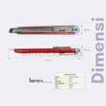 Benex Cutter 9 mm Auto-Lock Steel Blade Original - Gambar 5