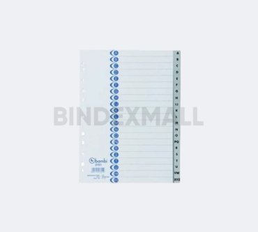 Bambi Isi Binder A4 Divider & Indexes Pembatas Kertas Binder Edisi Alphabetical Index A-Z with Multiholes Rigid PVC-05 Original