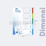 Bindex Pembatas Binder A4 Divider & Indexes Pembatas Kertas Binder Edisi 5 Index Original - Gambar 3