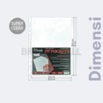 Bambi Document Pocket A4 Isi 10 Lembar Ketebalan 0.10 mic Tipe Transparent Sleeve Original - Gambar 3