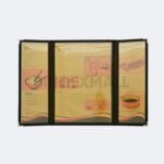 Document holder Bambi maroon dengan zipper lipat 3 tampak depan