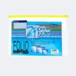 Bambi Organizer Map Dokumen 5130 Folio Zipper Pocket Tipe PVC Transparent Original - Gambar 5
