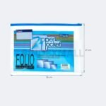 Bambi Organizer Map Dokumen 5130 Folio Zipper Pocket Tipe PVC Transparent Original - Gambar 6