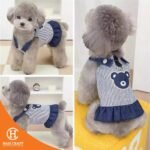 Hancraft Baju Anjing Bear Denim Dress Harness - Gambar 2
