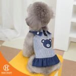 Hancraft Baju Anjing Bear Denim Dress Harness