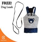 Hancraft Baju Anjing Bear Denim Dress Harness - Gambar 3