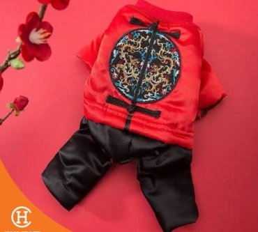 Baju Anjing Jumpsuit Cheongsam Dog Clothes 3