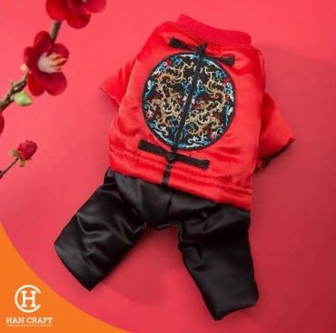 Baju Anjing Jumpsuit Cheongsam Dog Clothes 3