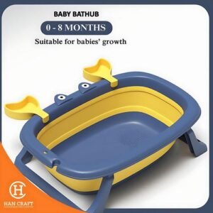 Bak Mandi Bayi Crabby Silicone Foldable Baby Bathtub