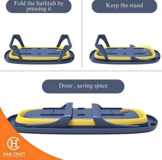 Bak Mandi Bayi Crabby Silicone Foldable Baby Bathtub 5