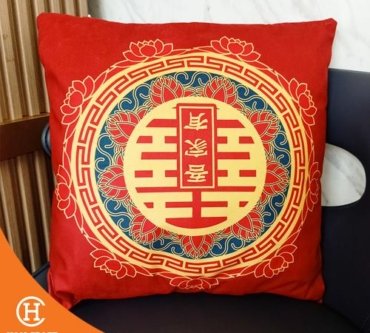 Bantal Sofa Double Happyness Pillow Cushion