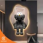 Hancraft Dekorasi Dinding Kaws Led Light Wall Painting - Gambar 4