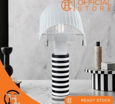 Dekorasi Lampu Black & White Stipes Creative 4