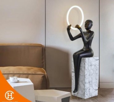 Dekorasi Lampu Modern Art Sculpture Floor Lamp