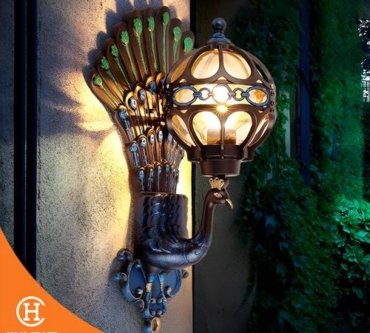 Dekorasi Lampu Peacock Vintage Wall Lamp