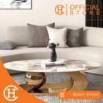 Hancraft Dekorasi Meja Gold Tuscany Slate Coffee Table