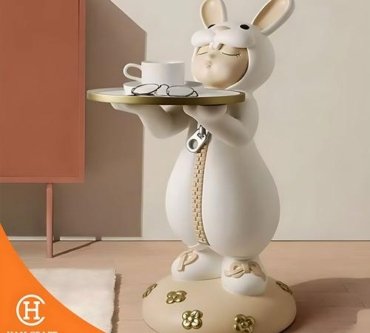 Dekorasi Pajangan Beihanmei Cuddy Rabbit Storage Tray Floor 2