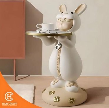 Dekorasi Pajangan Beihanmei Cuddy Rabbit Storage Tray Floor 2