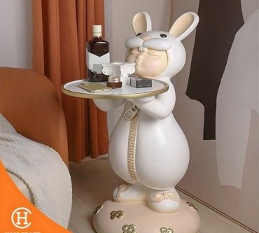 Dekorasi Pajangan Beihanmei Cuddy Rabbit Storage Tray Floor