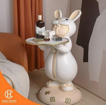 Dekorasi Pajangan Beihanmei Cuddy Rabbit Storage Tray Floor