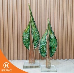 Hancraft Dekorasi Pajangan Crystal Leaf Art Decoration Set