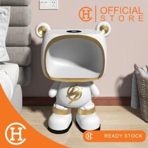 Dekorasi Pajangan Space Bear Bed Side Table 2