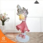 Hancraft Dekorasi Pajangan Wishful Girl Floor Lamp Ornament