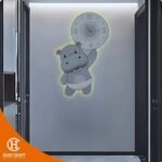 Hancraft Jam Dinding Hippo Wall Clock Art Deco