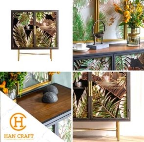 Lemari Decorative Wooden Accent Table Cabinet 2