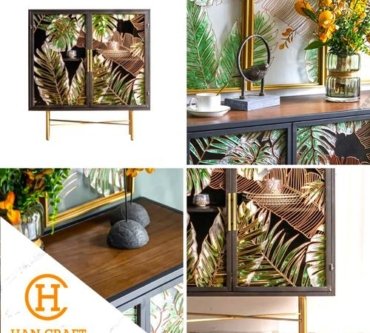 Lemari Decorative Wooden Accent Table Cabinet 2