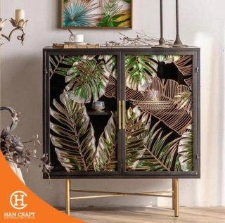 Lemari Decorative Wooden Accent Table Cabinet