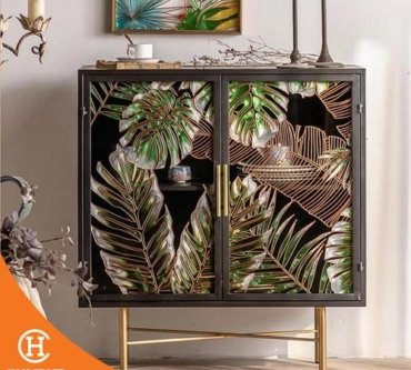 Lemari Decorative Wooden Accent Table Cabinet