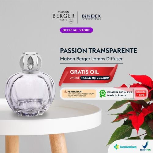 Lampe Berger Passion Trasparente Lampada Catalitica Originale 385 Ml | Vetro Laccato 12,5cm