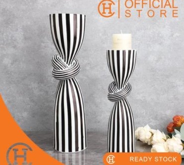 Dekorasi Pajangan Black & White Stripes Creative Ornaments